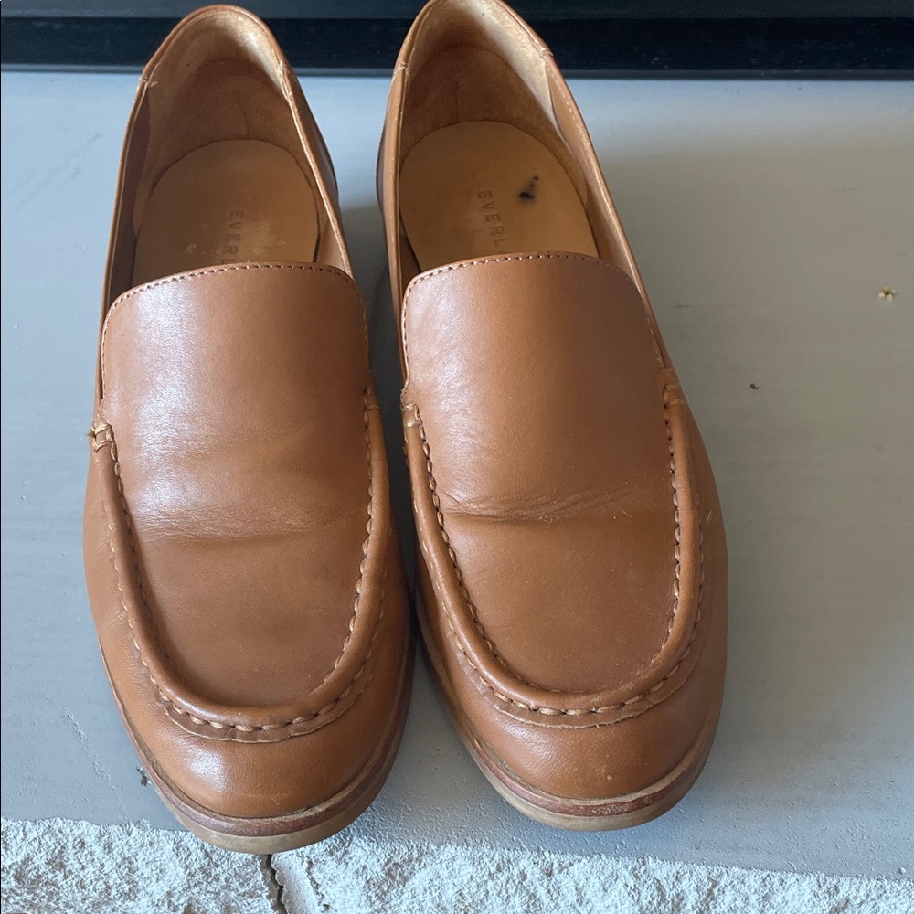 Everlane Tan Leather Loafers
